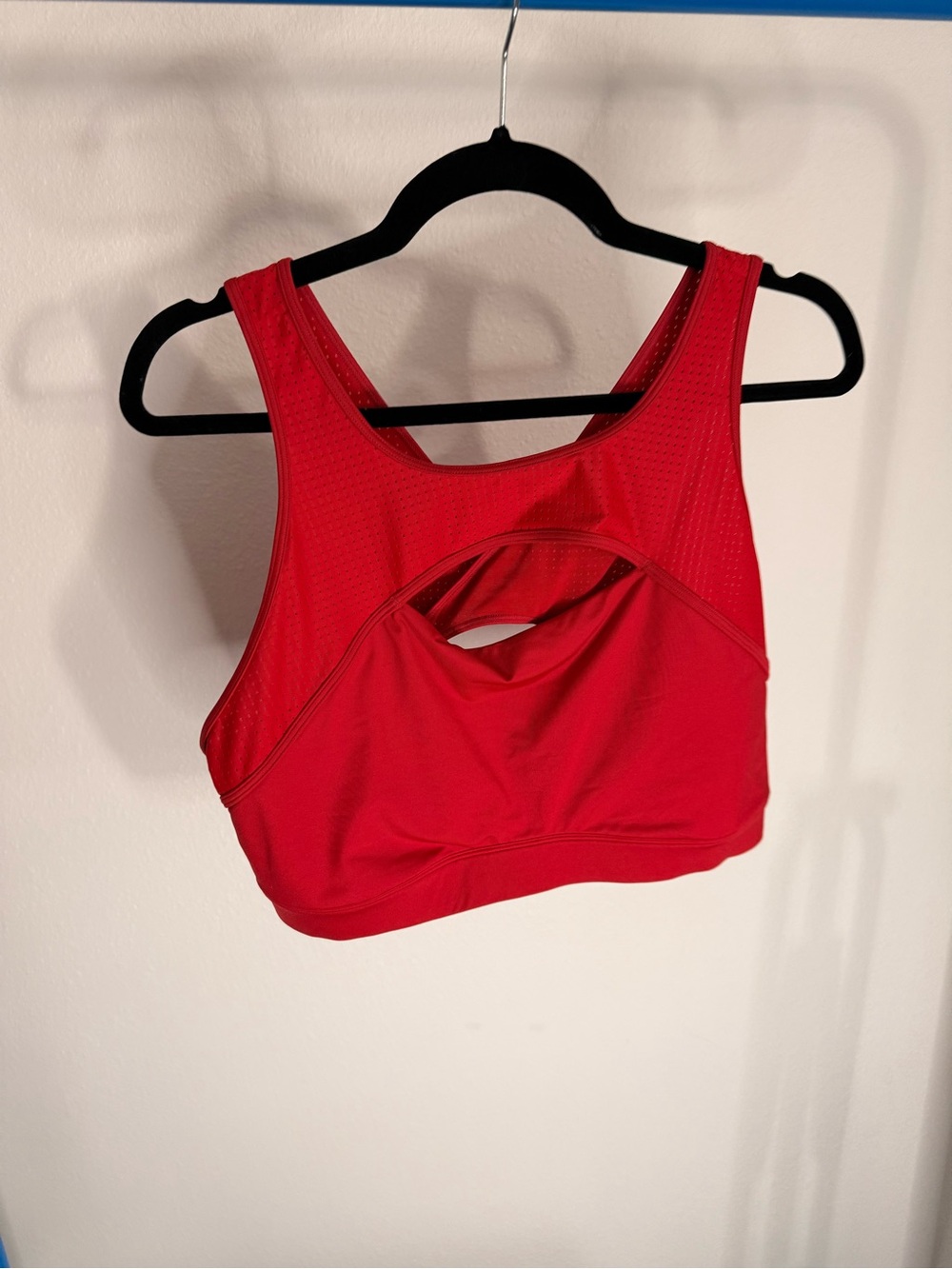Fabletics Red Cutout Back Sports Bra